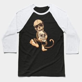 Monkey skull Baseball T-Shirt